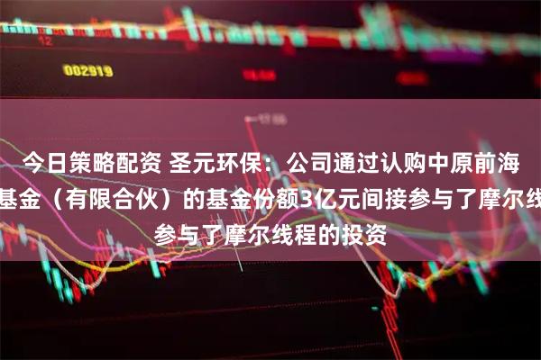今日策略配资 圣元环保：公司通过认购中原前海股权投资基金（有限合伙）的基金份额3亿元间接参与了摩尔线程的投资